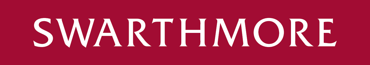 Swarthmore logo with red background