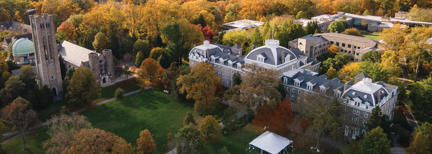 aerial view of Swarthmore College