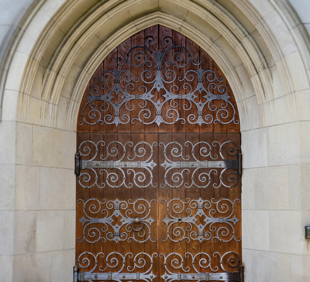old entrance to building at Swarthmore College